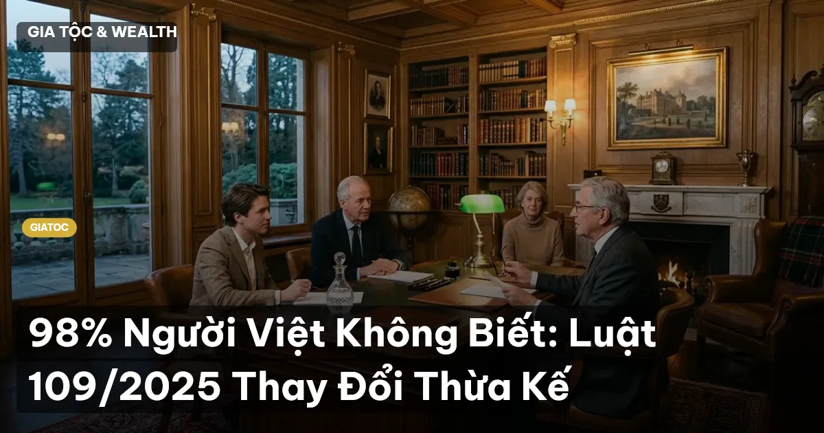 98% Người Việt Không Biết: Luật 109/2025 Thay Đổi Thừa Kế