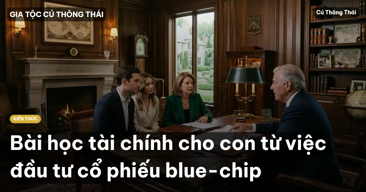 Bài học tài chính cho con từ việc đầu tư cổ phiếu blue-chip