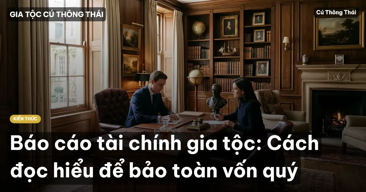 Báo cáo tài chính gia tộc: Cách đọc hiểu để bảo toàn vốn quý