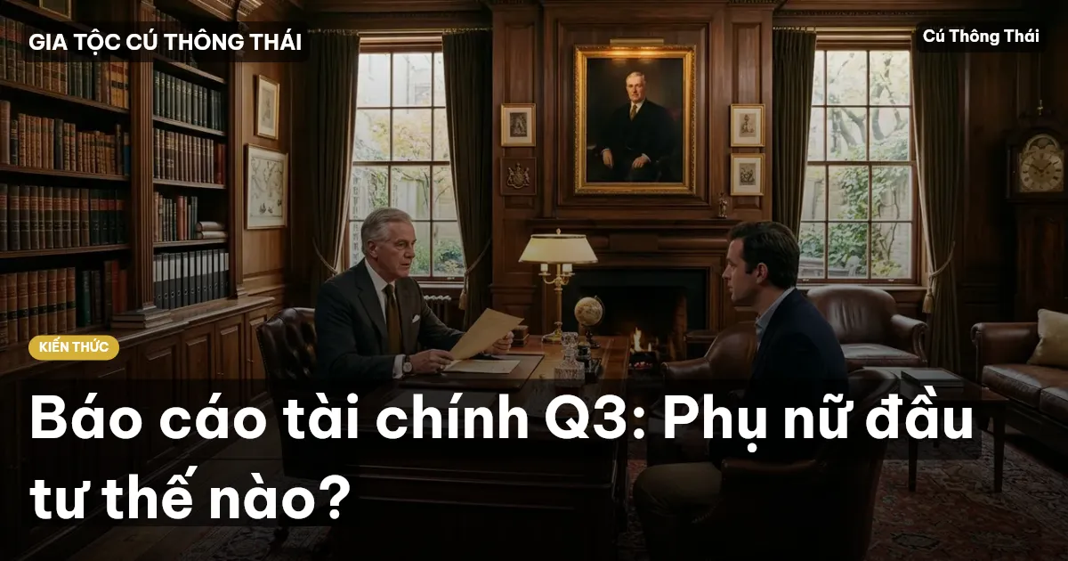 Báo cáo tài chính Q3: Phụ nữ đầu tư thế nào?