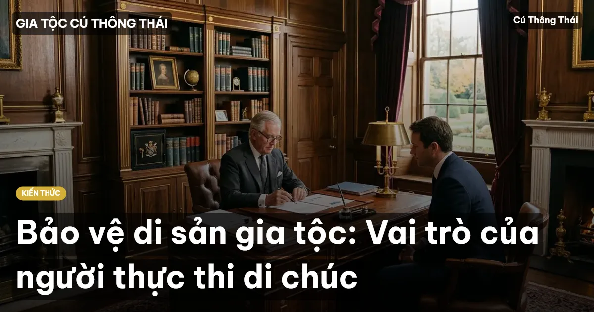 Bảo vệ di sản gia tộc: Vai trò của người thực thi di chúc