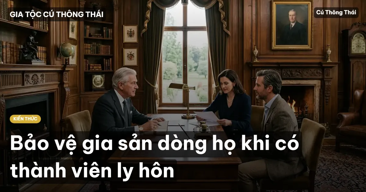 Bảo vệ gia sản dòng họ khi có thành viên ly hôn