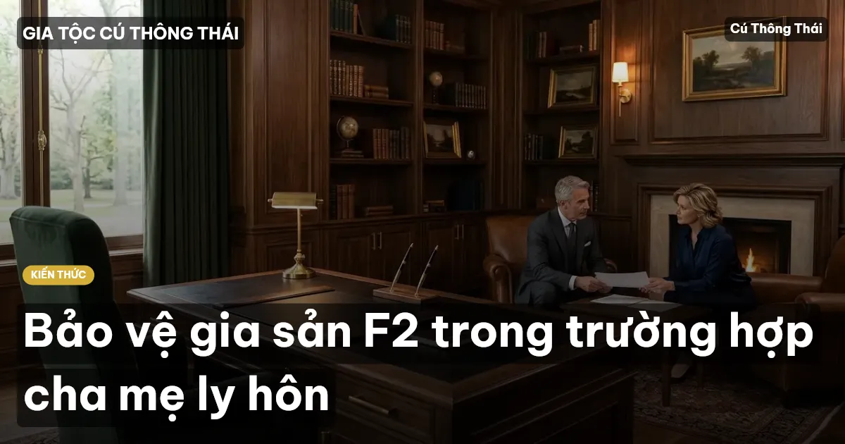 Bảo vệ gia sản F2 trong trường hợp cha mẹ ly hôn