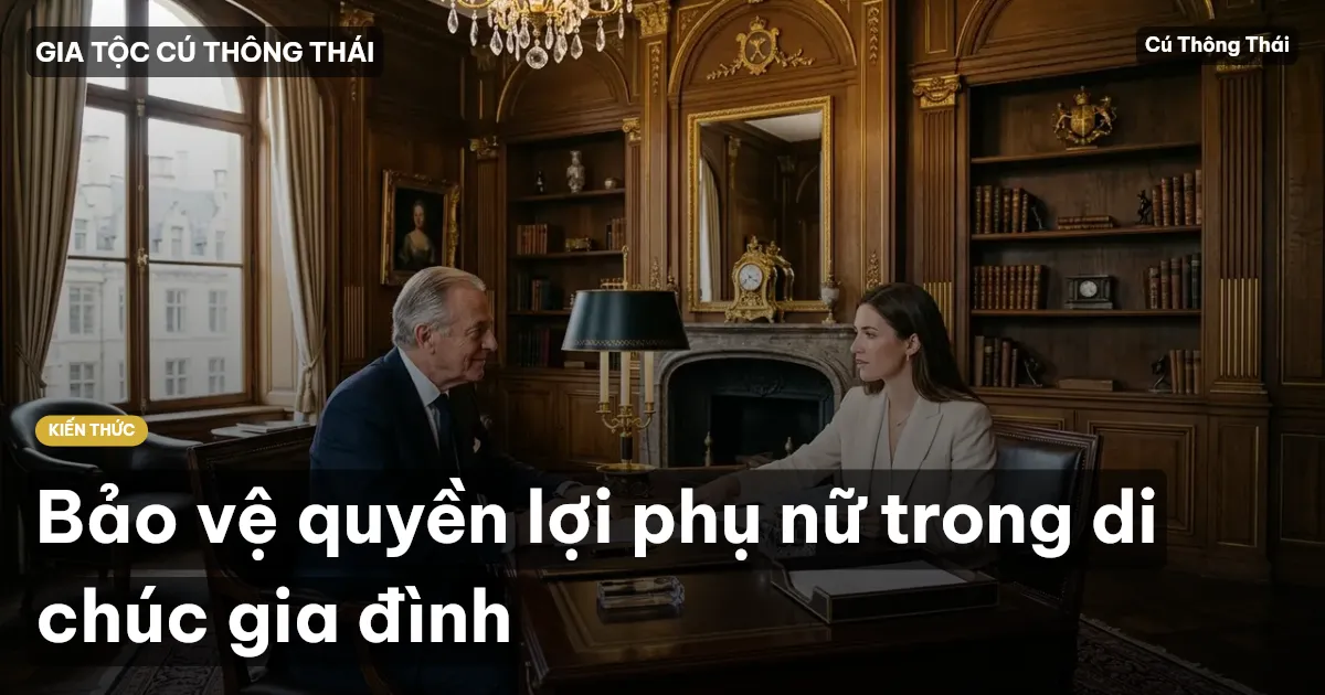 Bảo vệ quyền lợi phụ nữ trong di chúc gia đình