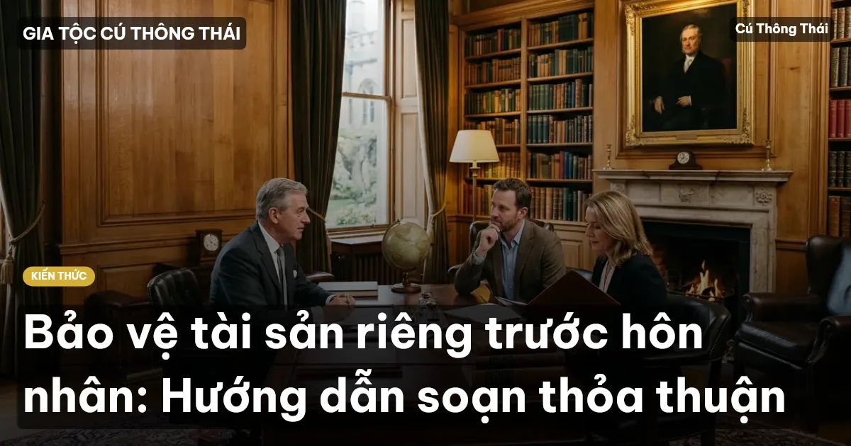 Bảo vệ tài sản riêng trước hôn nhân: Hướng dẫn soạn thỏa thuận