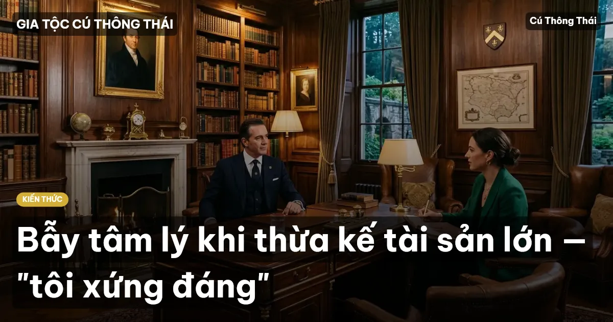 Bẫy tâm lý khi thừa kế tài sản lớn — "tôi xứng đáng"