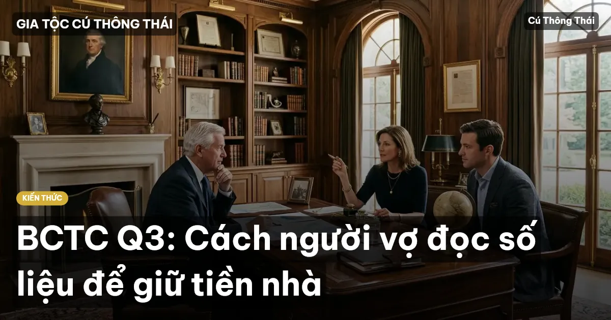BCTC Q3: Cách người vợ đọc số liệu để giữ tiền nhà