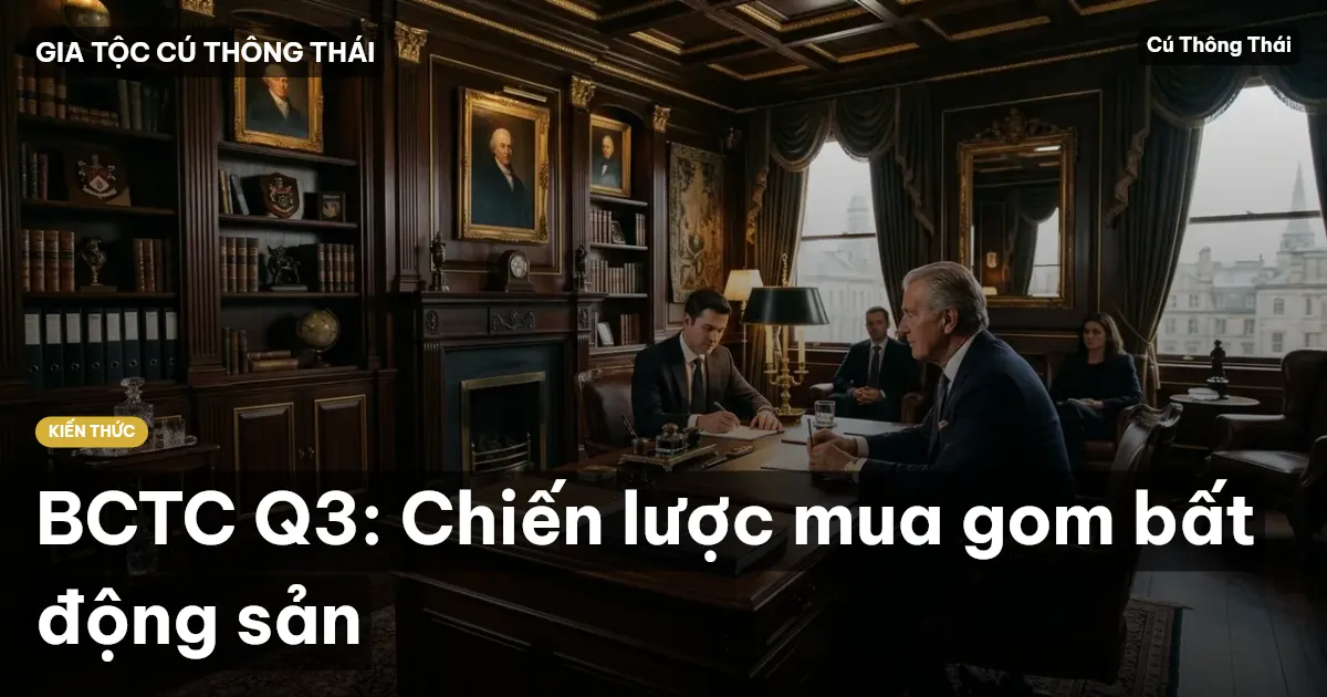 BCTC Q3: Chiến lược mua gom bất động sản