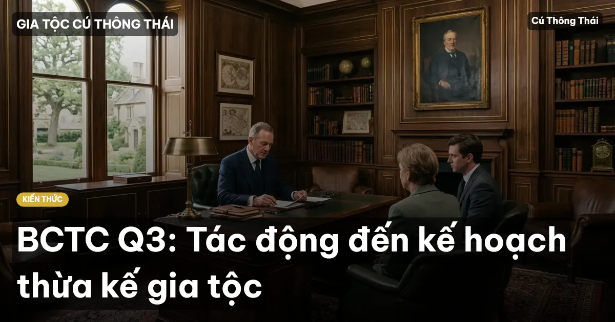 BCTC Q3: Tác động đến kế hoạch thừa kế gia tộc