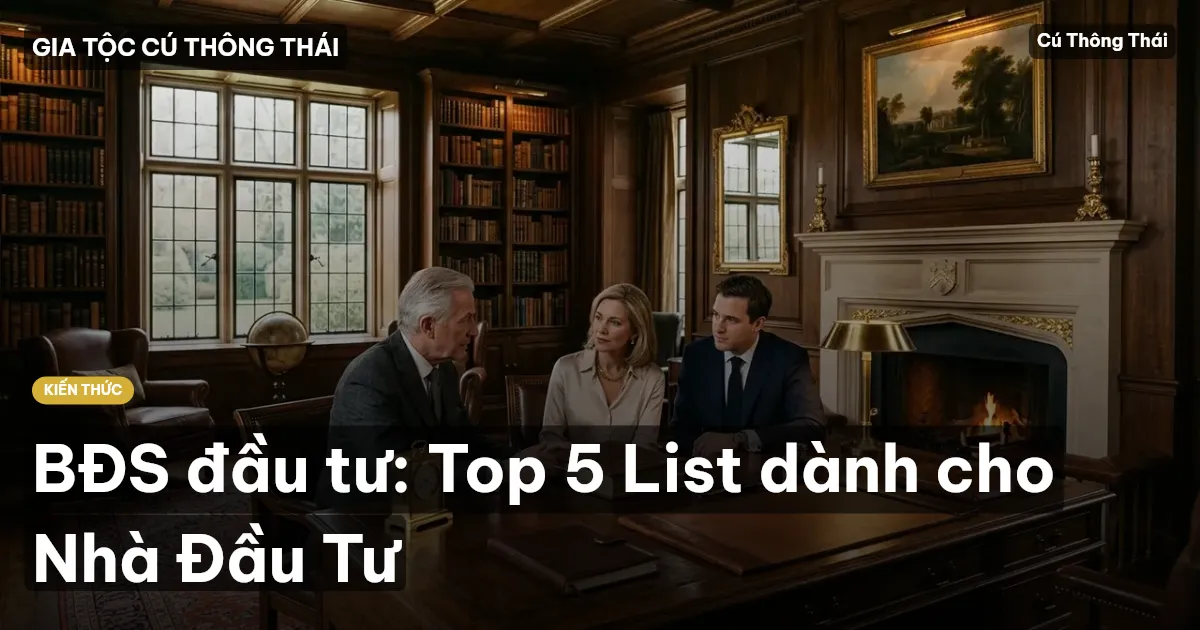 BĐS đầu tư: Top 5 List dành cho Nhà Đầu Tư