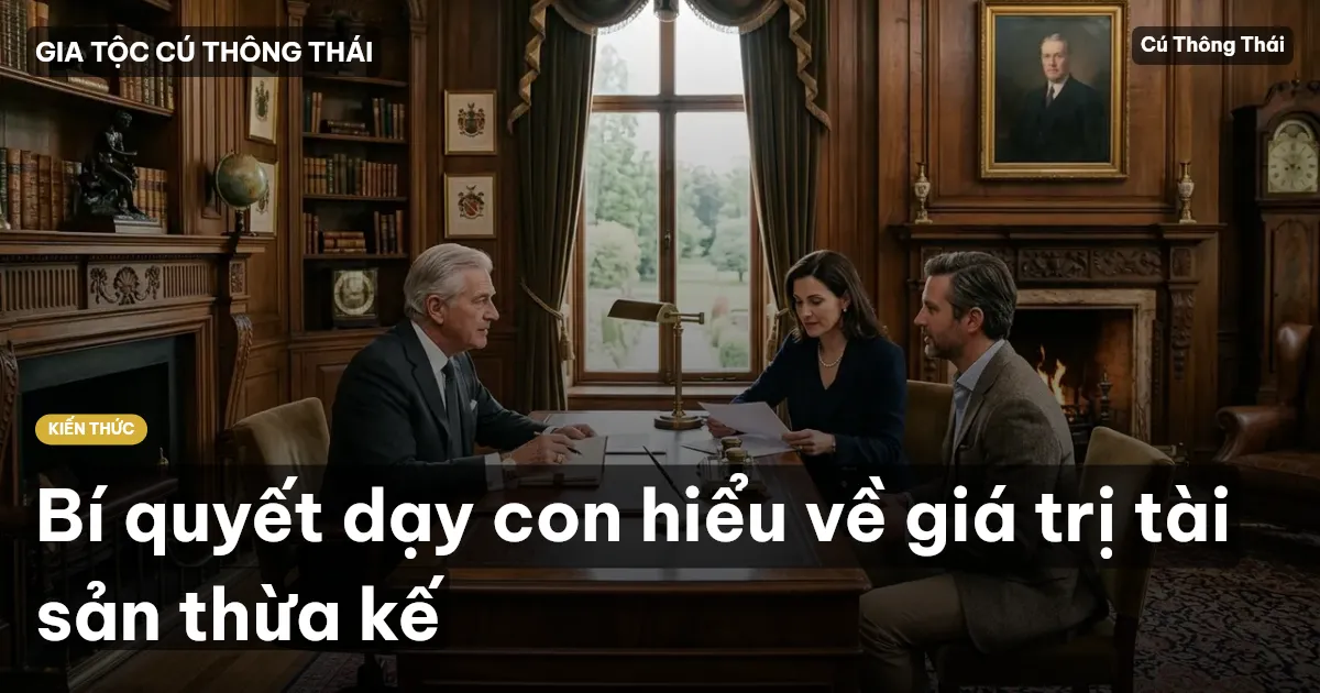 Bí quyết dạy con hiểu về giá trị tài sản thừa kế