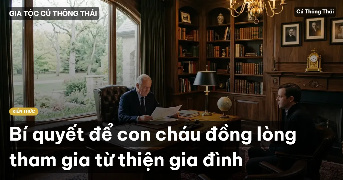 Bí quyết để con cháu đồng lòng tham gia từ thiện gia đình