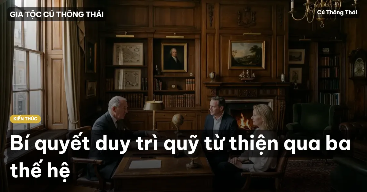 Bí quyết duy trì quỹ từ thiện qua ba thế hệ
