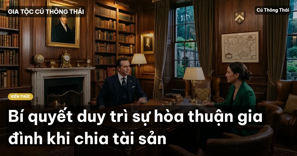 Bí quyết duy trì sự hòa thuận gia đình khi chia tài sản