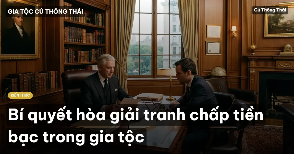 Bí quyết hòa giải tranh chấp tiền bạc trong gia tộc