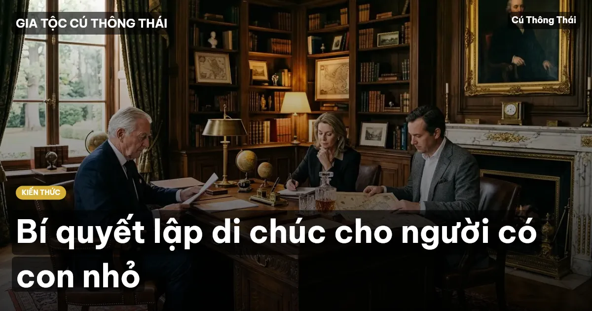 Bí quyết lập di chúc cho người có con nhỏ
