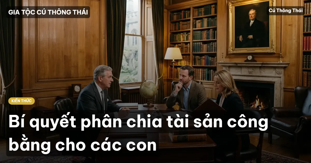 Bí quyết phân chia tài sản công bằng cho các con