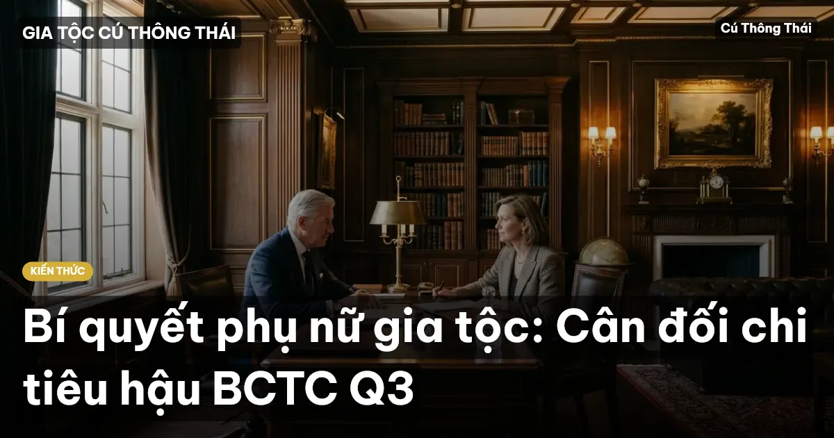Bí quyết phụ nữ gia tộc: Cân đối chi tiêu hậu BCTC Q3