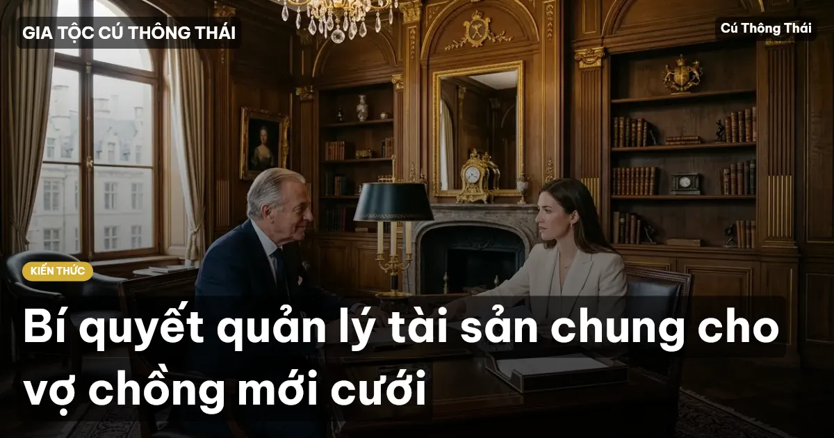 Bí quyết quản lý tài sản chung cho vợ chồng mới cưới