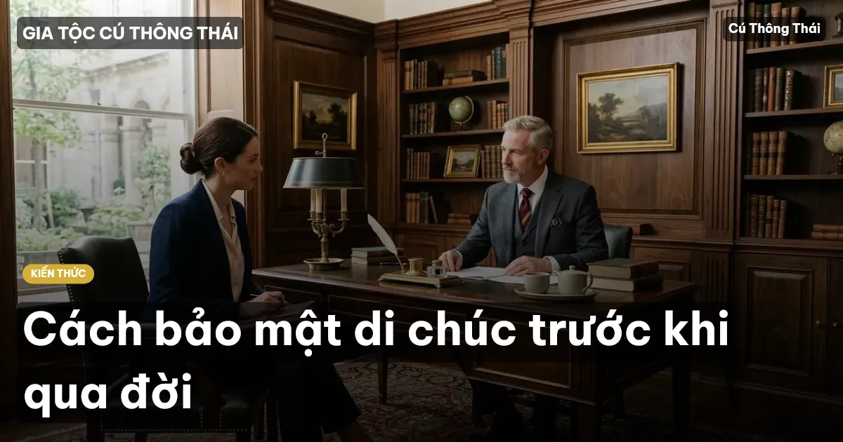 Cách bảo mật di chúc trước khi qua đời