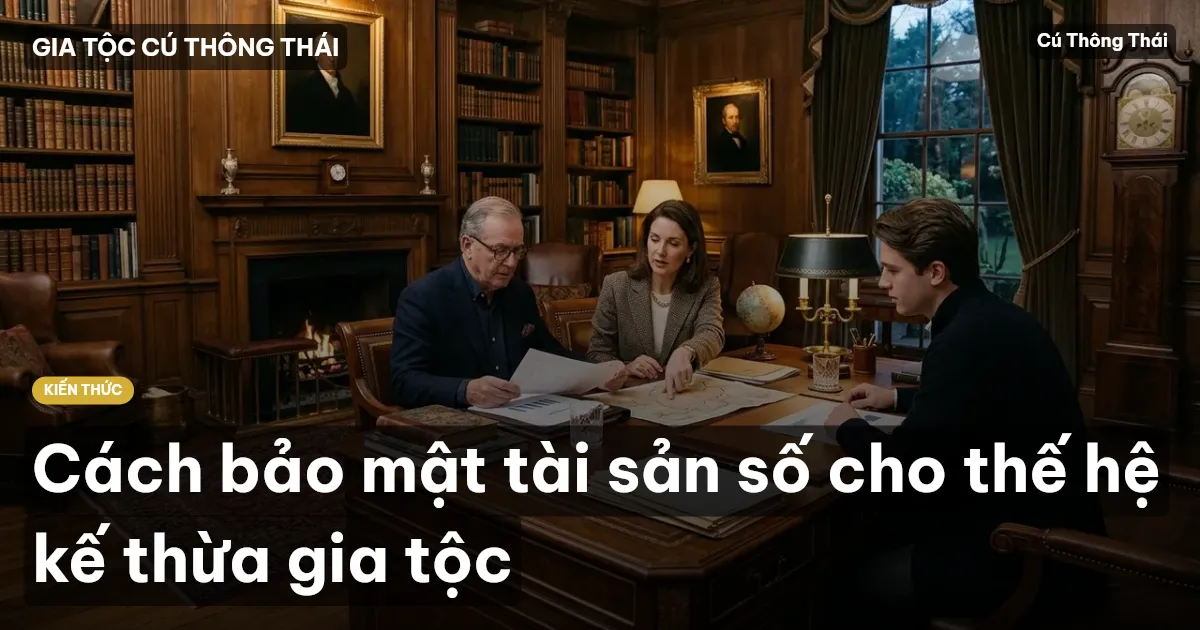 Cách bảo mật tài sản số cho thế hệ kế thừa gia tộc