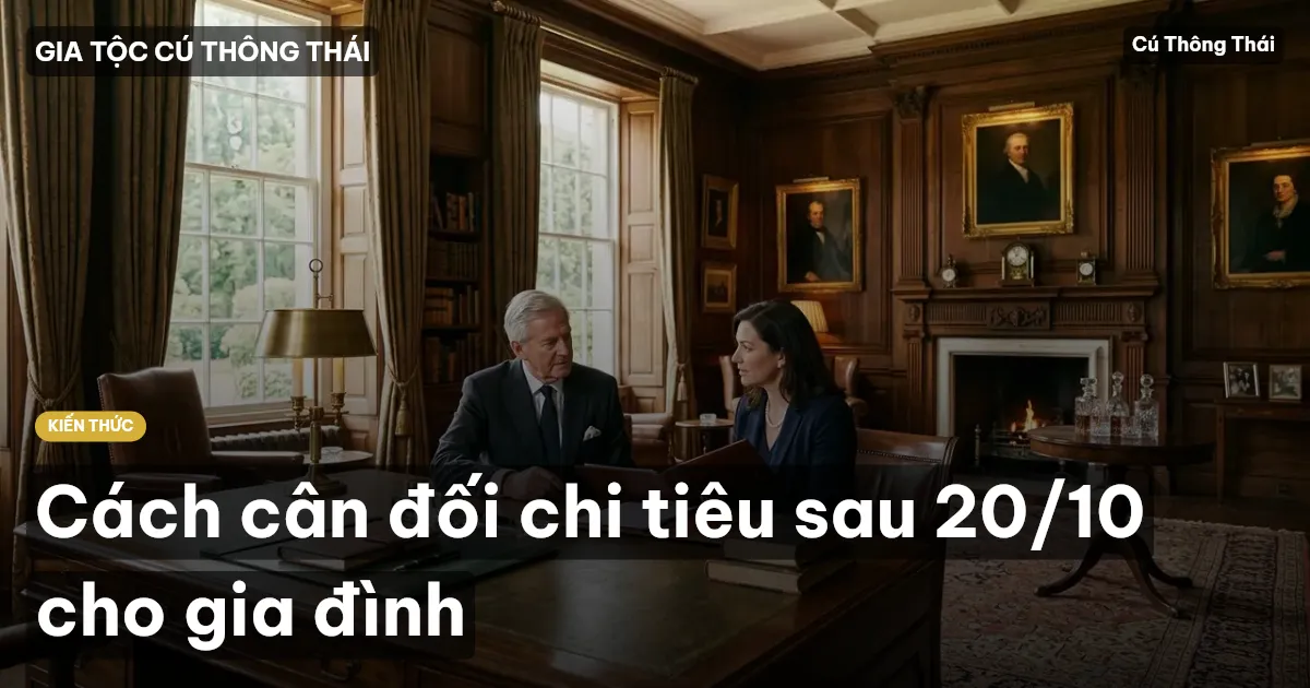 Cách cân đối chi tiêu sau 20/10 cho gia đình