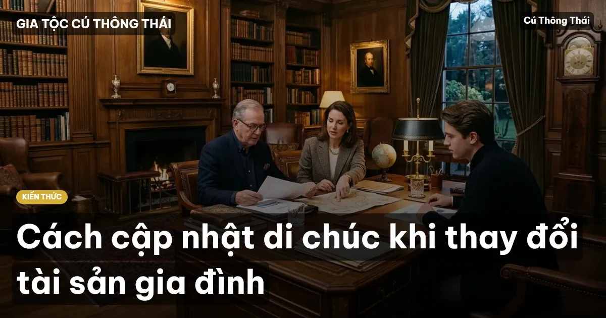 Cách cập nhật di chúc khi thay đổi tài sản gia đình