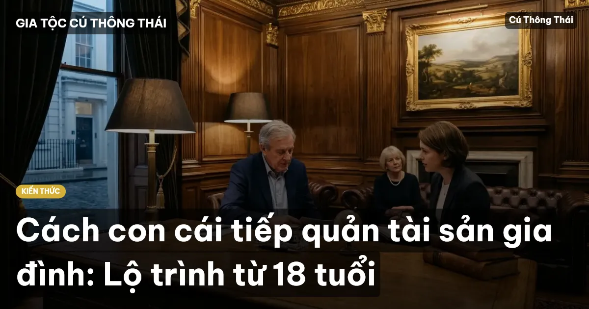 Cách con cái tiếp quản tài sản gia đình: Lộ trình từ 18 tuổi