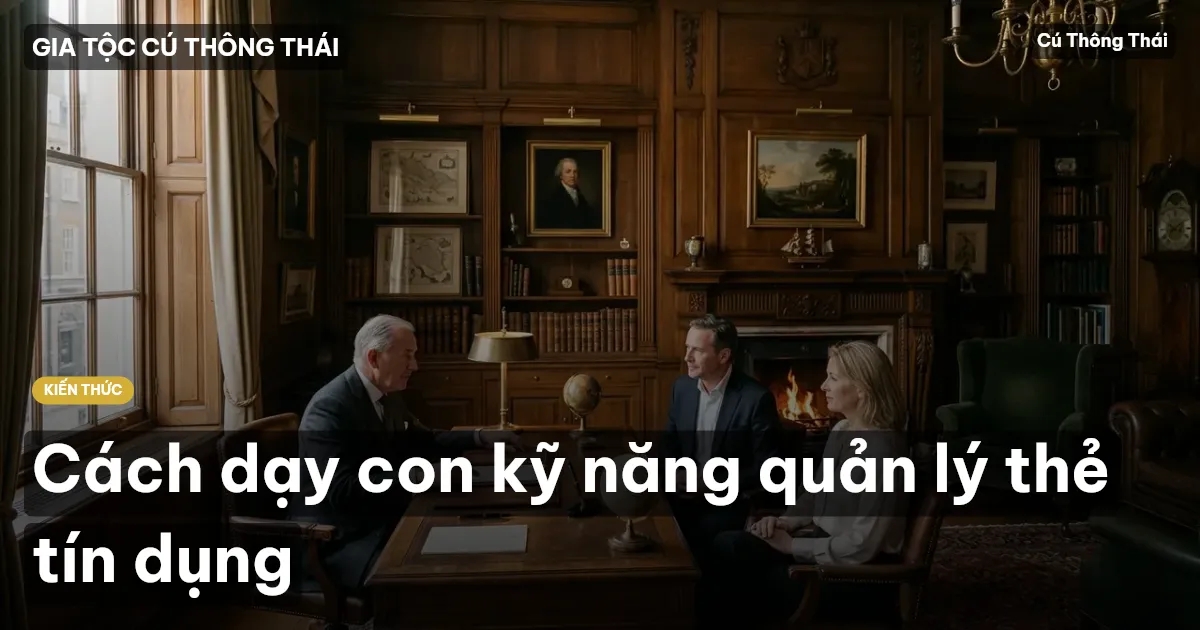 Cách dạy con kỹ năng quản lý thẻ tín dụng