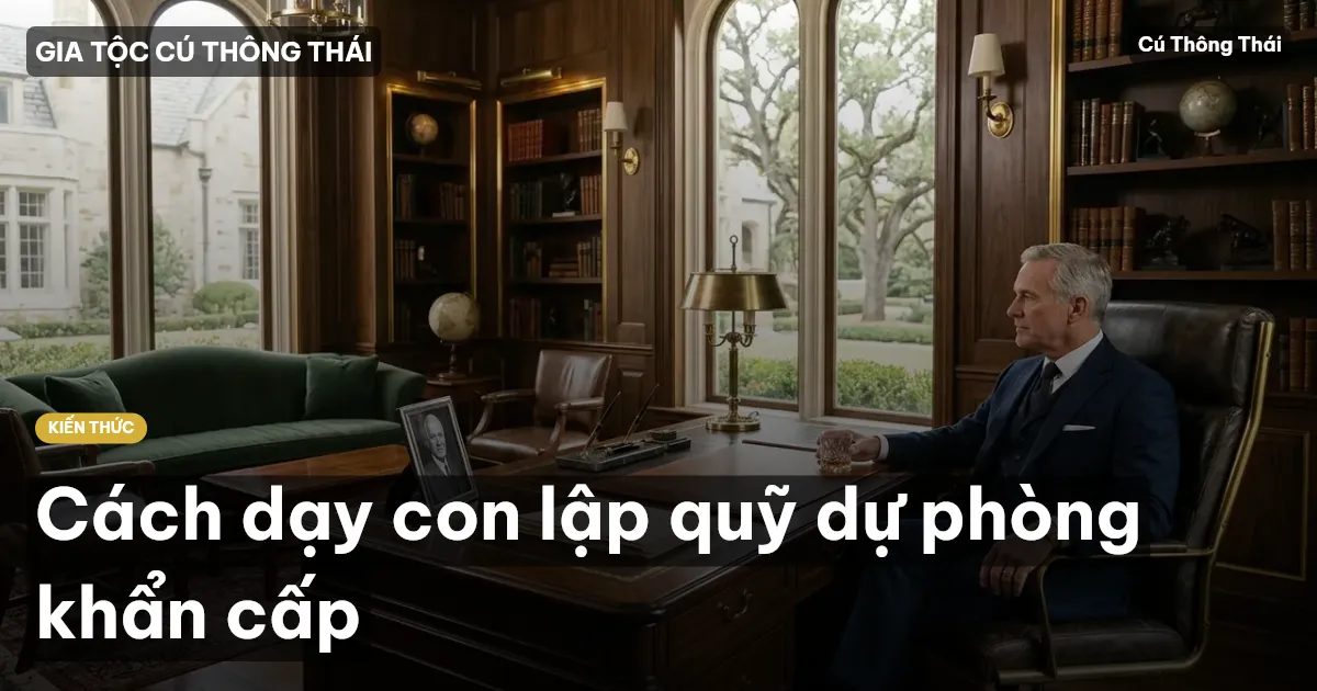 Cách dạy con lập quỹ dự phòng khẩn cấp