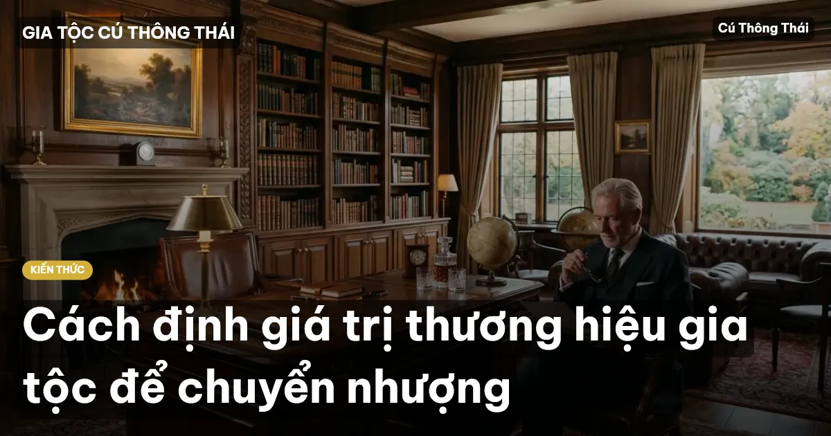 Cách định giá trị thương hiệu gia tộc để chuyển nhượng