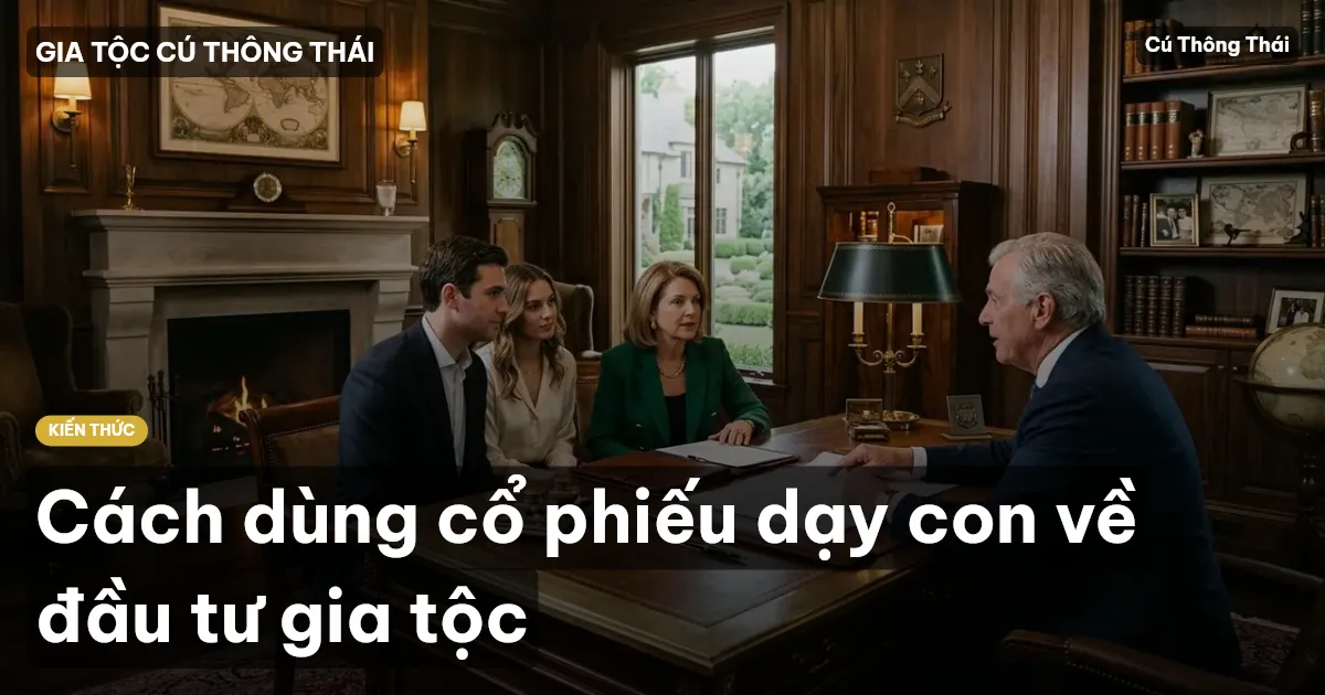 Cách dùng cổ phiếu dạy con về đầu tư gia tộc