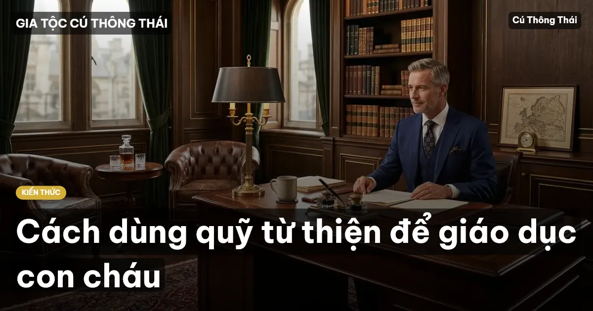 Cách dùng quỹ từ thiện để giáo dục con cháu