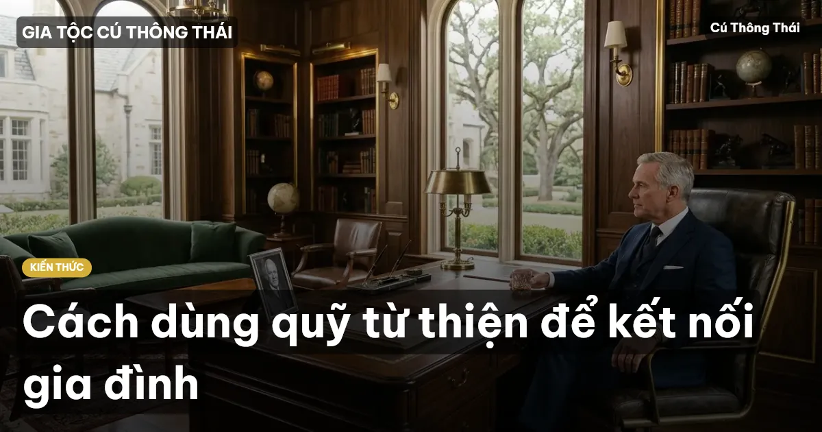 Cách dùng quỹ từ thiện để kết nối gia đình