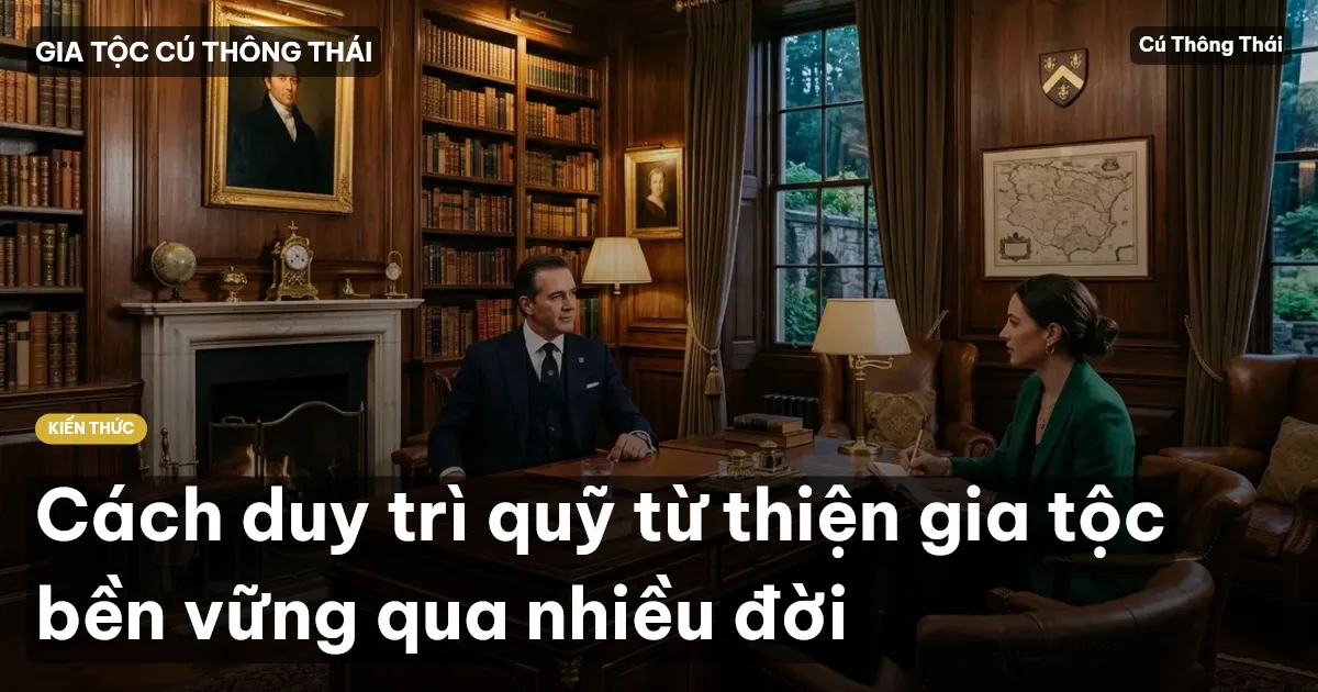 Cách duy trì quỹ từ thiện gia tộc bền vững qua nhiều đời