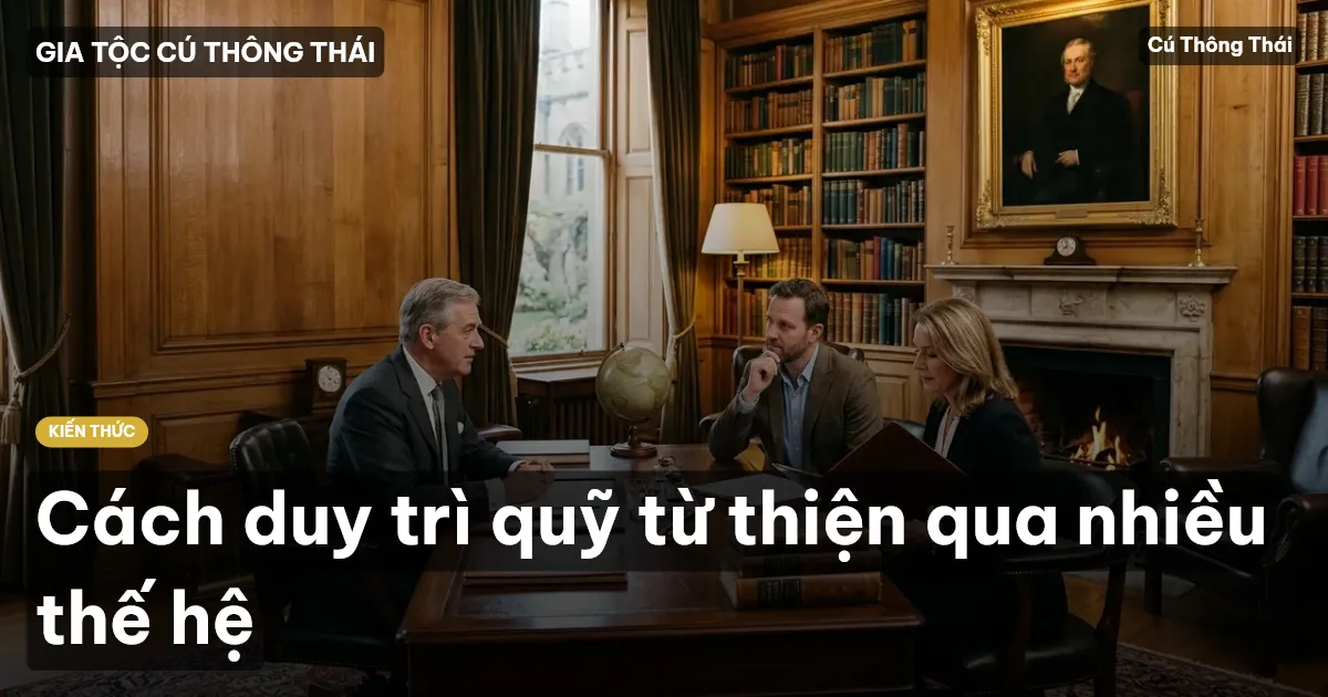 Cách duy trì quỹ từ thiện qua nhiều thế hệ