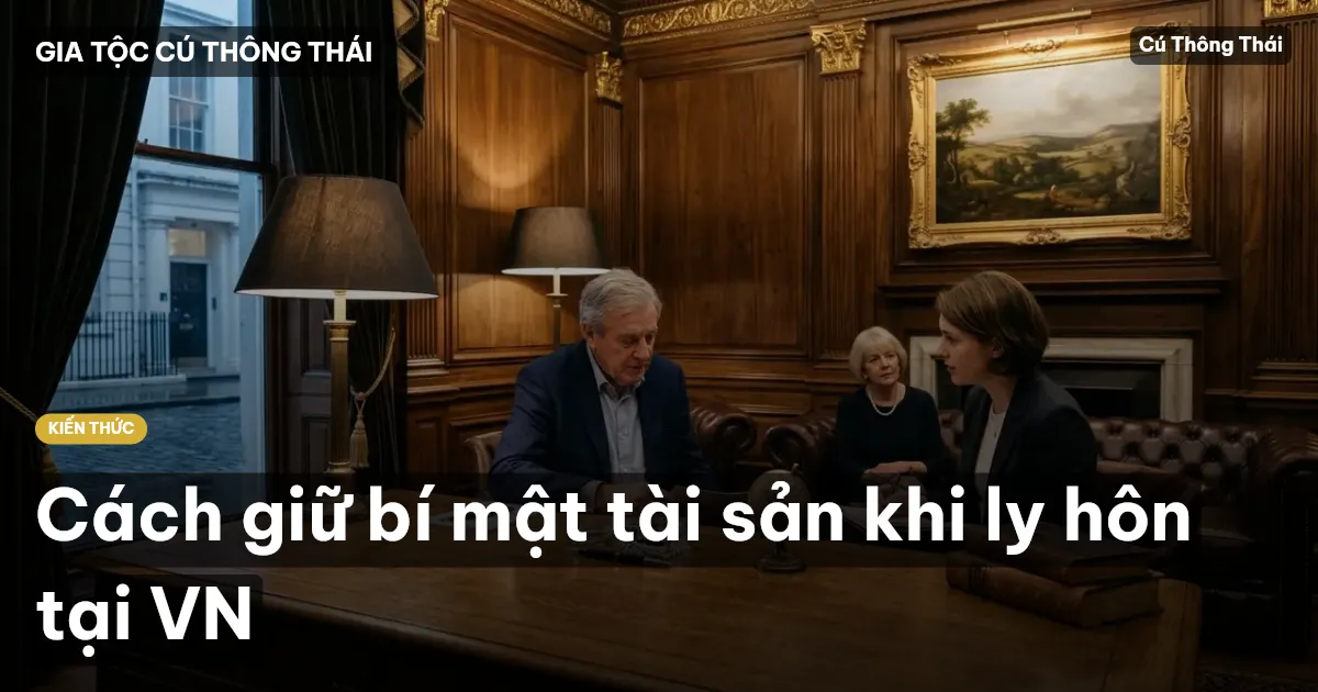 Cách giữ bí mật tài sản khi ly hôn tại VN