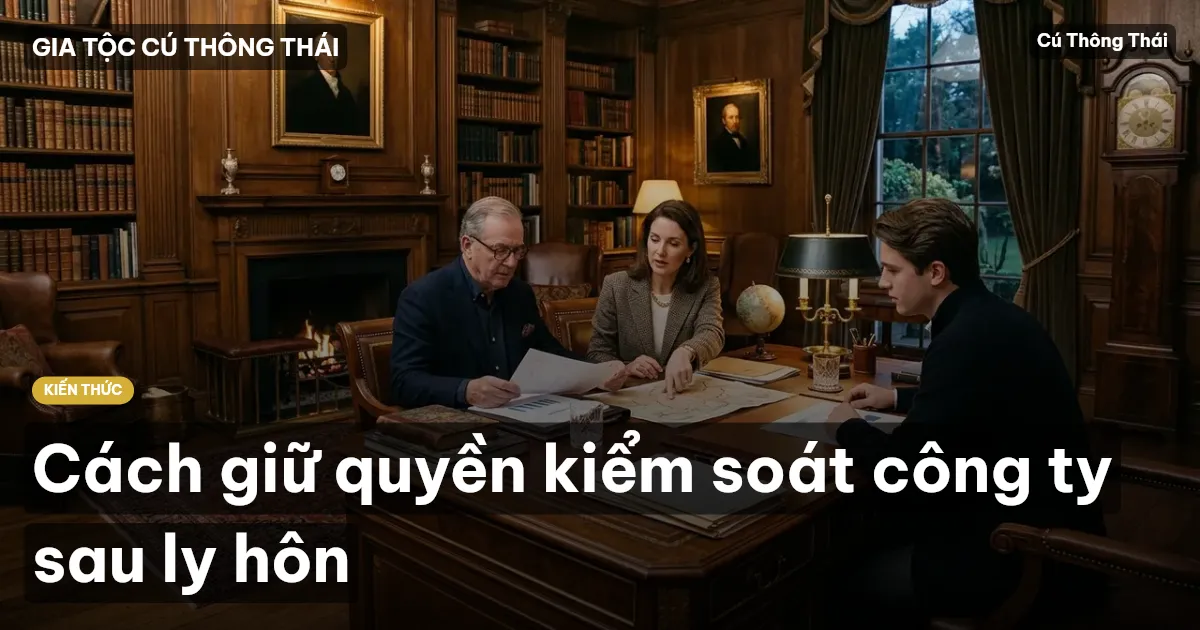 Cách giữ quyền kiểm soát công ty sau ly hôn