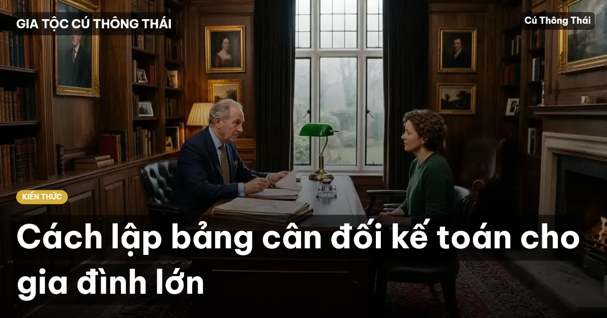 Cách lập bảng cân đối kế toán cho gia đình lớn