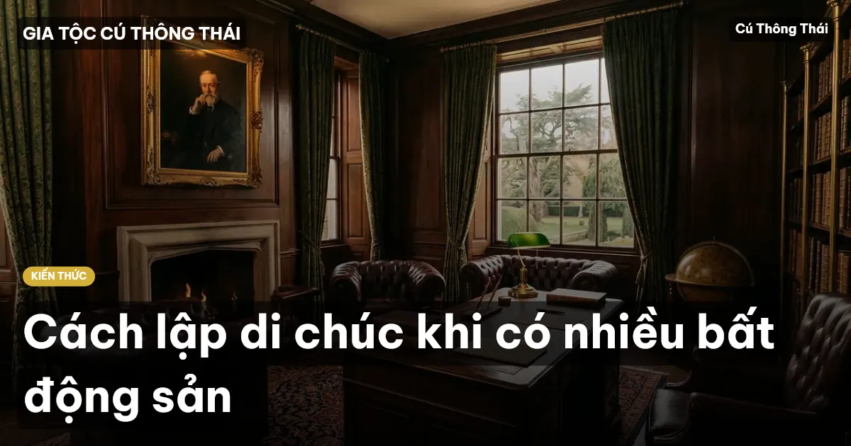 Cách lập di chúc khi có nhiều bất động sản