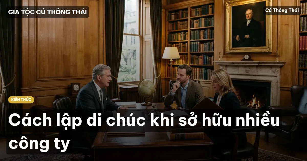 Cách lập di chúc khi sở hữu nhiều công ty