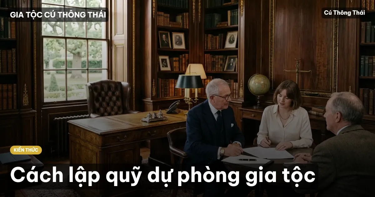 Cách lập quỹ dự phòng gia tộc