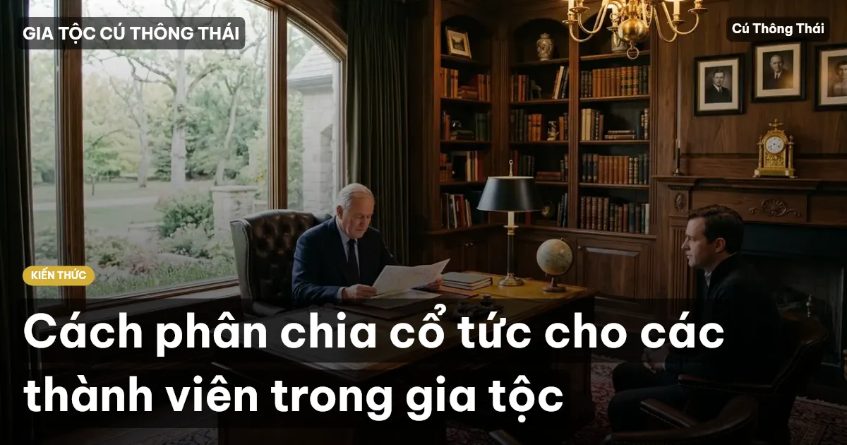 Cách phân chia cổ tức cho các thành viên trong gia tộc