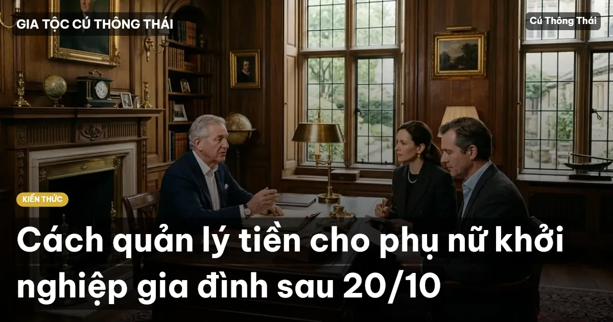 Cách quản lý tiền cho phụ nữ khởi nghiệp gia đình sau 20/10