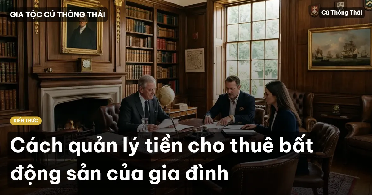 Cách quản lý tiền cho thuê bất động sản của gia đình