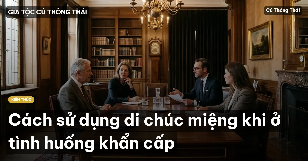 Cách sử dụng di chúc miệng khi ở tình huống khẩn cấp