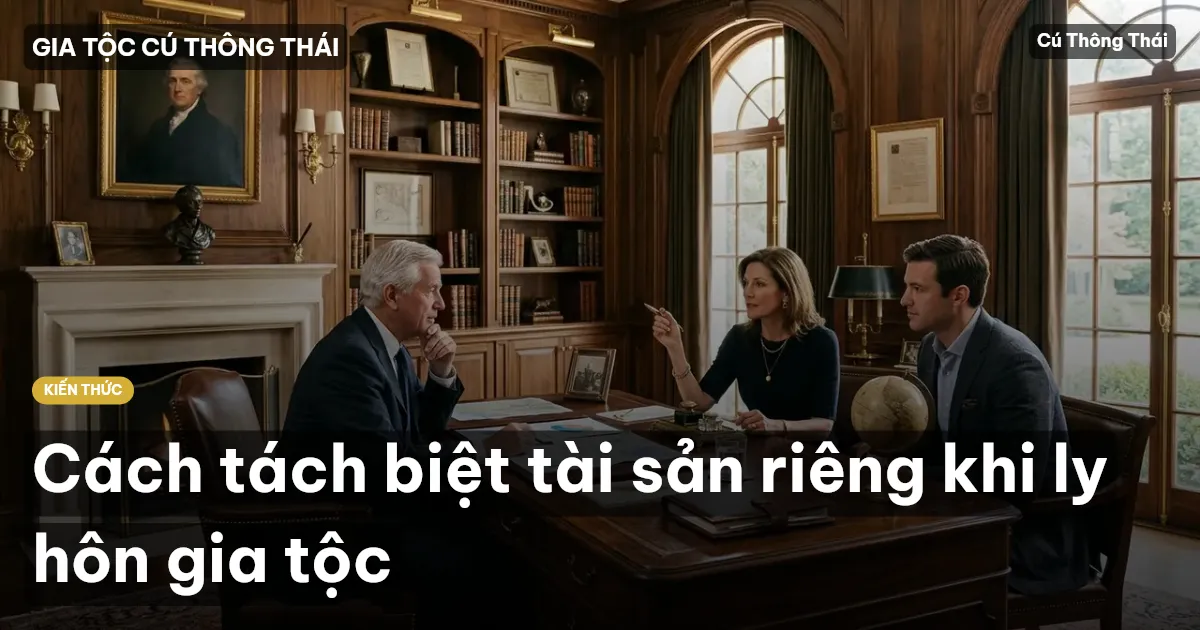 Cách tách biệt tài sản riêng khi ly hôn gia tộc