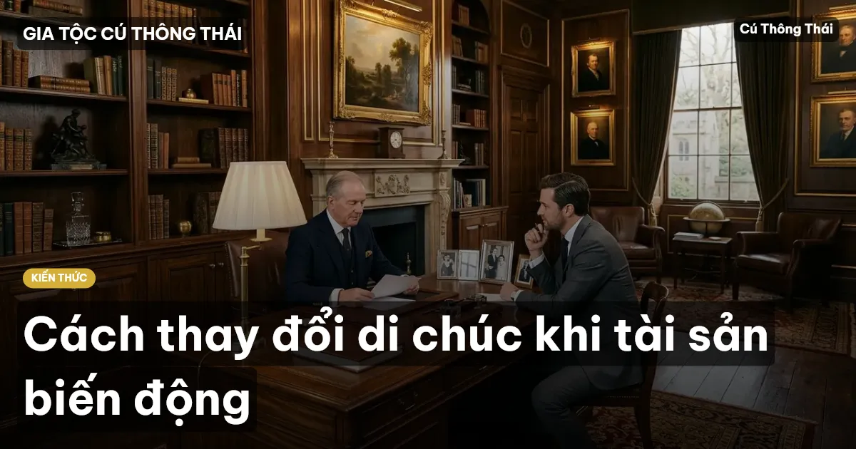 Cách thay đổi di chúc khi tài sản biến động
