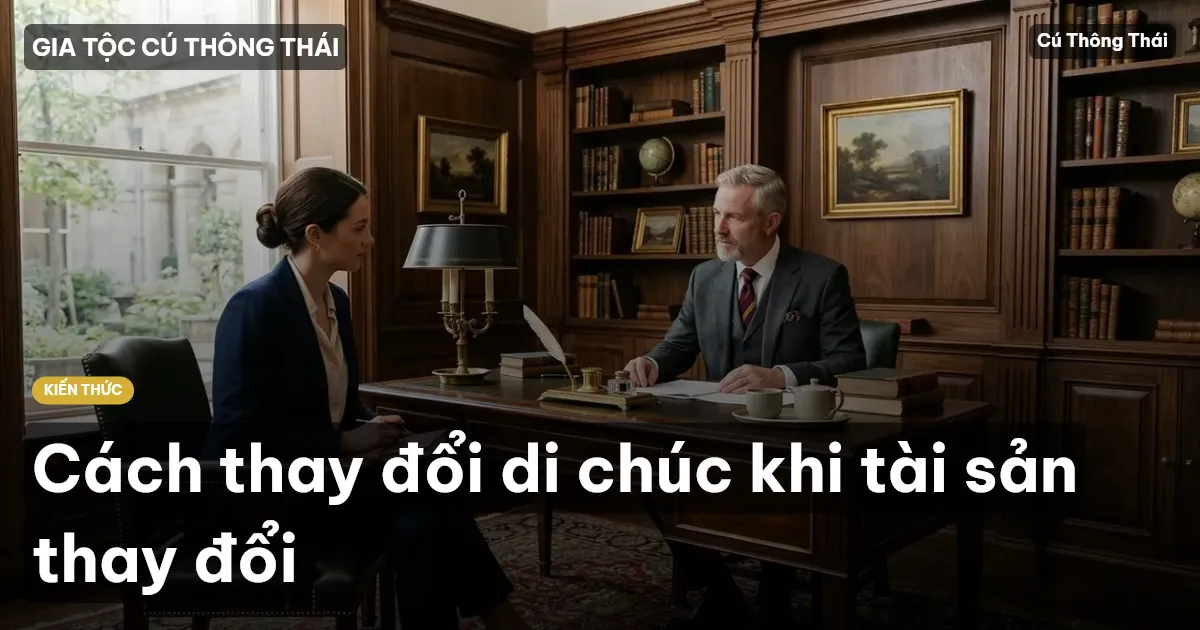 Cách thay đổi di chúc khi tài sản thay đổi
