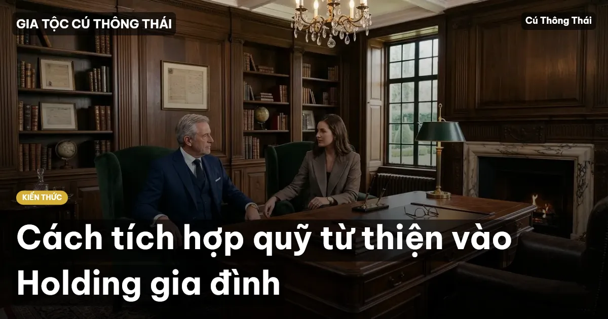 Cách tích hợp quỹ từ thiện vào Holding gia đình